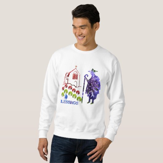 Sweatshirt prière et bénédictions du pape (Devant entier)
