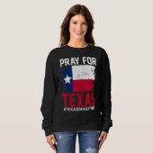 Sweatshirt Priez Pour Les Tirs À L'École Texas (Devant entier)