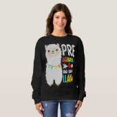 Sweatshirt Primaire No Prob Llama Enseignant Premier Jour (Devant entier)