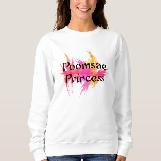 Sweatshirt Princesse rose de Poomsae (Devant)