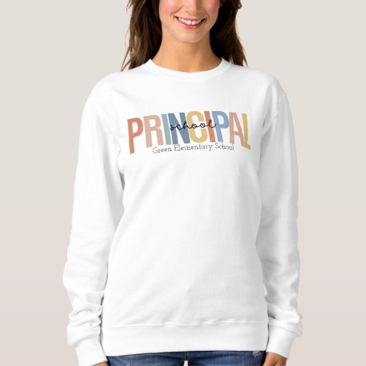 Sweatshirt principal de l'école personnalisée (Devant)