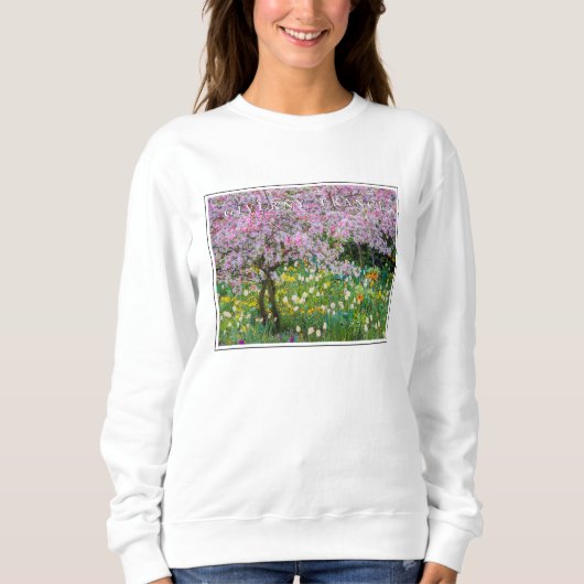 Sweatshirt Printemps à Claude Monet Garden (Devant)