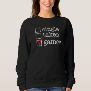 Sweatshirt Prise unique Non Joueur Oui Jeux Vidéo Coche M