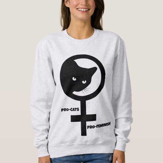 Sweatshirt Pro Cats Pro Feminisme (Devant)