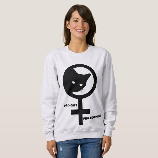 Sweatshirt Pro Cats Pro Feminisme (Devant entier)