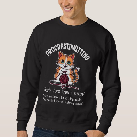 Sweatshirt Procrastikning Funny Tricot Procrastination D (Devant)