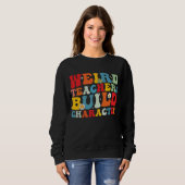 Sweatshirt Prof bizarre construit le caractère professeur gro (Devant entier)