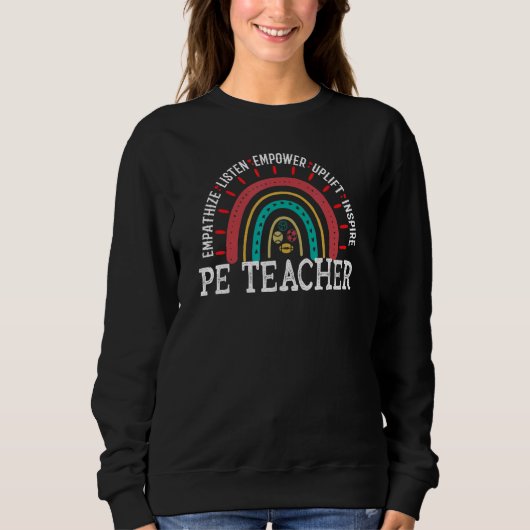 Sweatshirt Prof de gym Thème Soleil Arc-en-ciel Éducation phy (Devant)