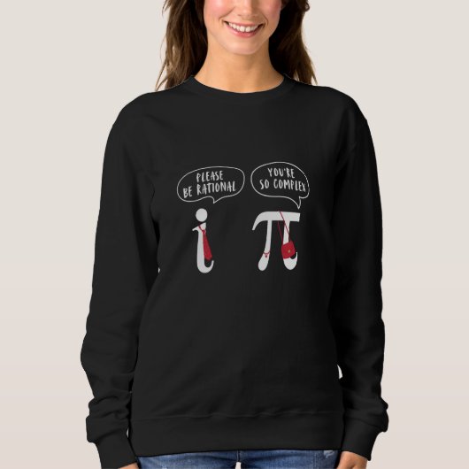 SWEATSHIRT PROF DE MATH ÉLÈVE BLAGUE RATIONNEL VS NOMBRES COM (Devant)