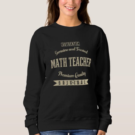 Sweatshirt Prof de maths authentique et de confiance Funny Al (Devant)