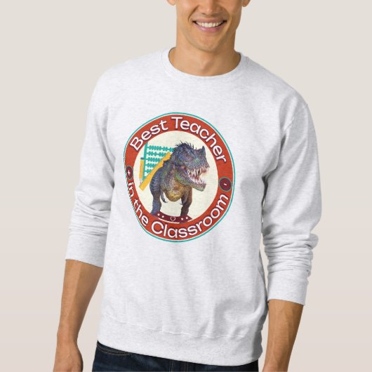 Sweatshirt Prof de maths drôle de dinosaure (Devant)