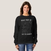 Sweatshirt Prof de maths Quelle partie de ne comprenez-vous p (Devant entier)