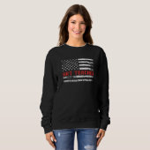 Sweatshirt Professeur d'art Drapeau des États-Unis Profession (Devant entier)
