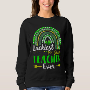 Sweatshirt Professeur de 1ère année Luckiest toujours St Patr