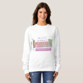 Sweatshirt Professeur de Chimie - Tableau Périodique Professe (Devant entier)
