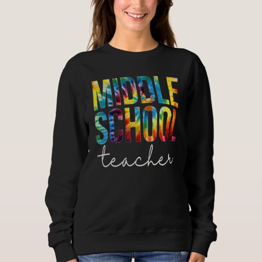 Sweatshirt Professeur de collège Tie Dye Appréciation Retour (Devant)