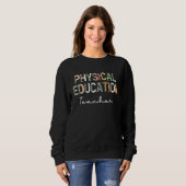 Sweatshirt Professeur de gym léopard Retour à l'école Éducati (Devant entier)
