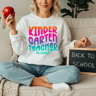 Sweatshirt Professeur de Maternelle Design Ombré Coloré