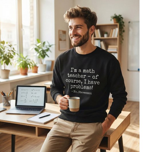 Sweatshirt Professeur de mathématiques drôle humour jeu de mo