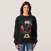 Sweatshirt professeur de mathématiques élève (Devant entier)
