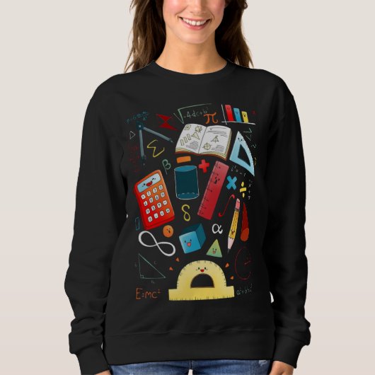 Sweatshirt professeur de mathématiques élève (Devant)