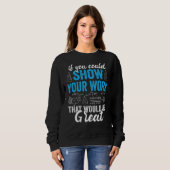 Sweatshirt Professeur De Mathématiques Si Vous Pouvez Montrer (Devant entier)