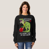 Sweatshirt Professeur De Maths Saurus Rex Comme Un Enseignant (Devant entier)