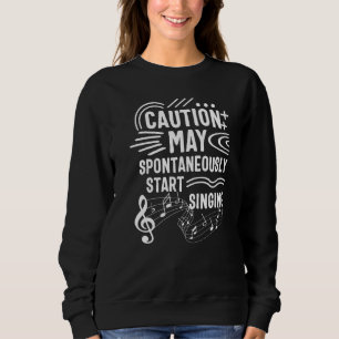 Sweatshirt Professeur de musique cottagecore Musiciens Notes 