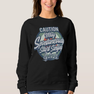 Sweatshirt Professeur de musique cottagecore Musiciens Notes 