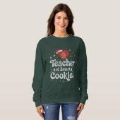 Sweatshirt Professeur de Noël de biscuits intelligents (Devant entier)