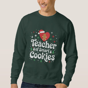 Sweatshirt Professeur de Noël de cookies intelligents