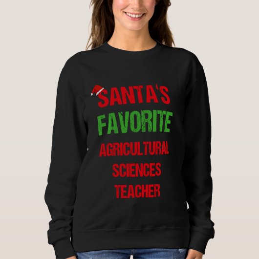 Sweatshirt Professeur de sciences agricoles Funny Pajama Chri (Devant)