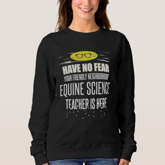 Sweatshirt Professeur de sciences équines Superhero Graphisme (Devant)
