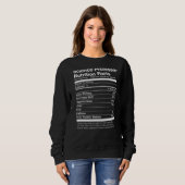 Sweatshirt Professeur de sciences Nutrition Facts Drôle (Devant entier)