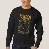 Sweatshirt Professeur de sciences Nutrition Faits Chimie Prof (Devant)