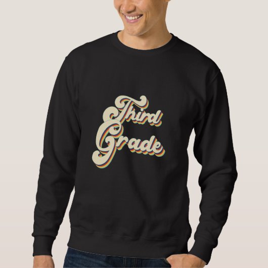 Sweatshirt Professeur de troisième année Rétro Professeur de (Devant)