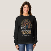 Sweatshirt Professeur d'éducation spéciale Boho Rainbow Teach (Devant entier)