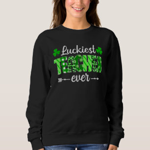 Sweatshirt Professeur Luckiest Ever Enseignant Shamrock St Pa