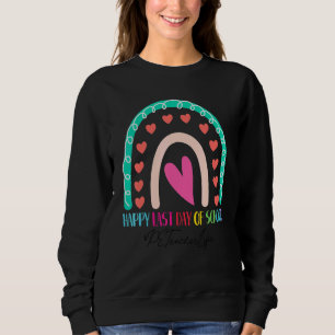 Sweatshirt Professeur Pe Joyeux Dernier Jour École Arc-en-cie