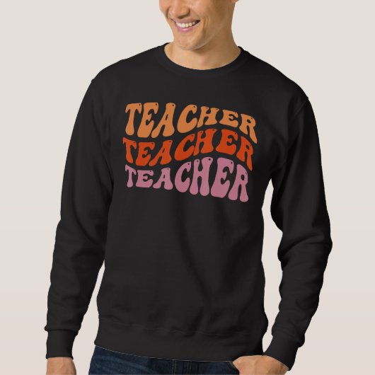 Sweatshirt Professeur rétro Inspirationnel Coloré Élémentaire (Devant)