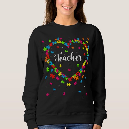 Sweatshirt Professeur Sensibilisation à l'autisme 100 jours c (Devant)