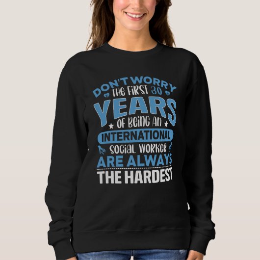 Sweatshirt Profession d'occupation de travailleur social inte (Devant)