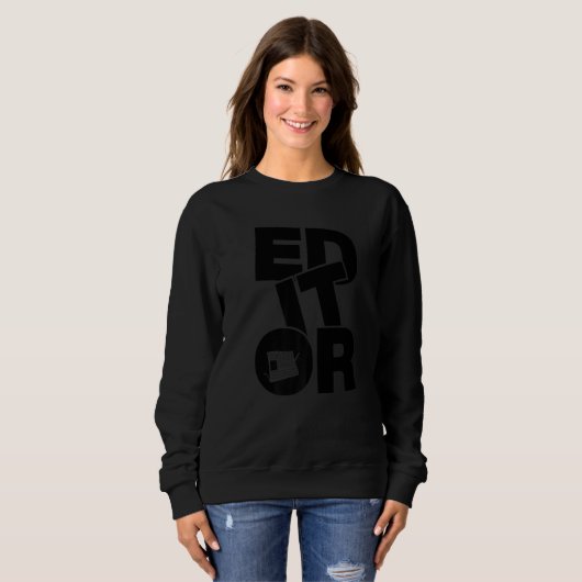 Sweatshirt Profession Job Work - Editor Premium_2 (Devant entier)