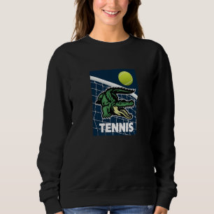 Sweatshirt Profitez de Crocodile Jouer Tennis Graphisme Cool