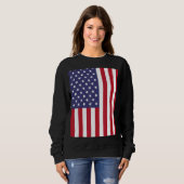 Sweatshirt Profitez de l'illustration de l'usure Drapeau Usa (Devant entier)