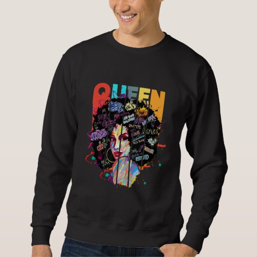 Sweatshirt Profitez de Queen Girls Magic Novelty Graphisme Te (Devant)