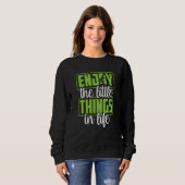 Sweatshirt Profitez des petites choses de la vie Microscopes  (Devant entier)