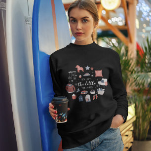 Sweatshirt Profitez des petites choses Hygge Noël