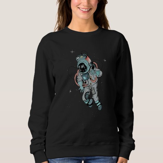Sweatshirt Profitez du vol d'astronaute dans l'espace Cool gr (Devant)