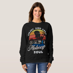 Sweatshirt Profitez et calme, âme moto